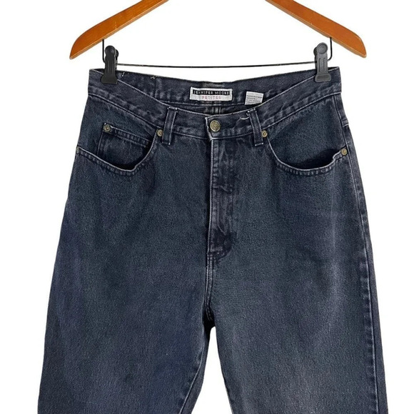 Jennifer Moore Petites Gray Denim Jeans Size 14 High Waist Mom Fit 100% Cotton - Picture 3 of 10